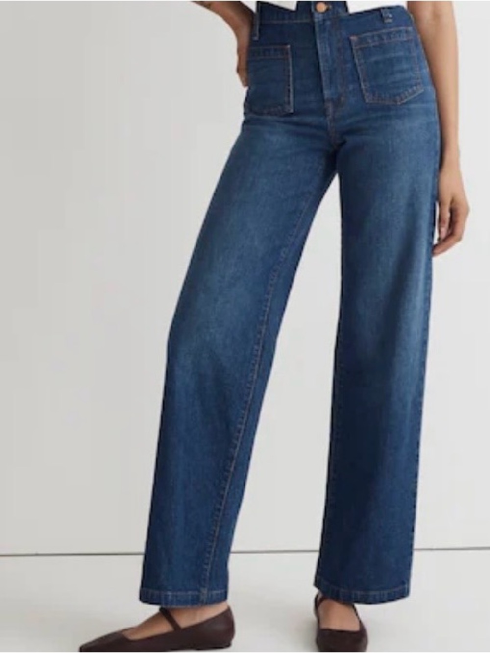 Madewell Perfect Vintage Wide-Leg Jeans 29P Caronia Wash High Rise
